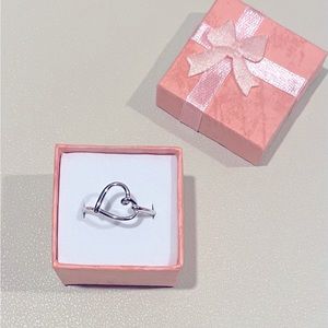 925 Sterling Silver Heart Knot Ring